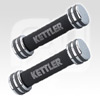 Hantelki chromowane 2*1 kg Kettler 7446-150 - Animacja 3D !!!