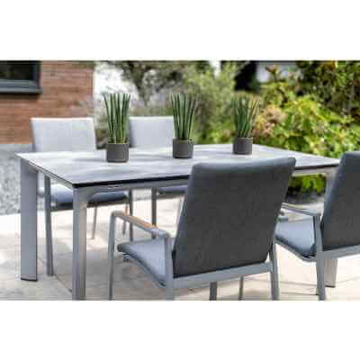 DIAMOND SUNBRELLA® - krzesło z podłokietnikami z drewna teakowego Kettler  0103902-7100
